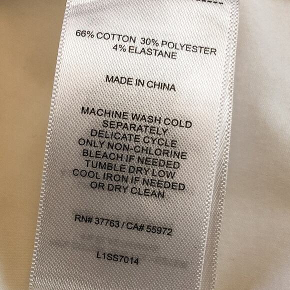 Laundry by Shelli Segal White Button Down Long Sleeve Womens Size 10 - Picture 5 of 6